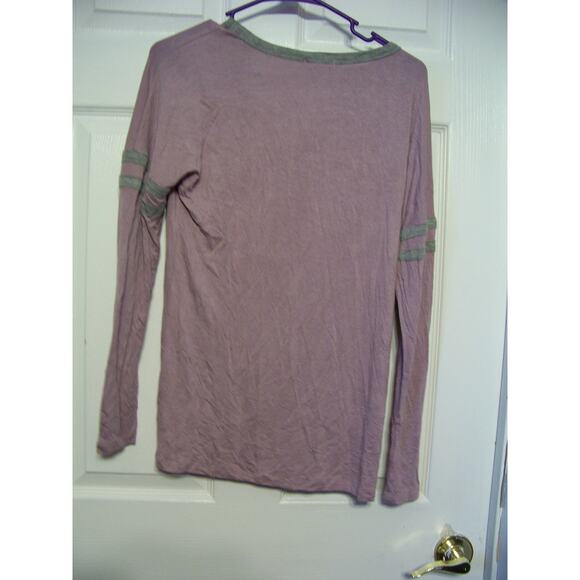 Ultra Flirt  Size M Tee Top Soft Stretch Knit Keyhole Neck NWT Football - Picture 2 of 2